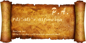 Pödör Alfonzina névjegykártya